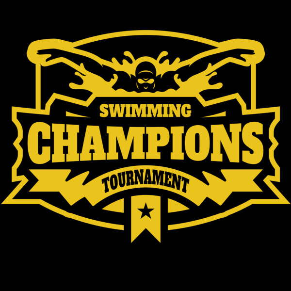 Champions Swimming Tournament logo template Thumbnail